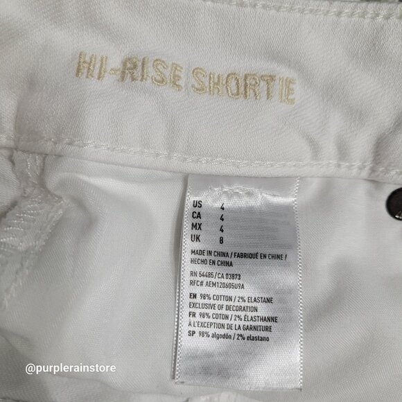 American Eagle Hi Rise Shortie Shorts 4 Embroidered Pockets Country Girl - Picture 7 of 14